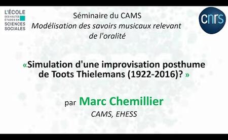Marc Chemillier - Séminaire Modélisation des savoirs musicaux relevant de l&#39;oralité - 19 janv. 2022