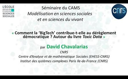 David Chavalarias - Séminaire Modélisation en sciences sociales et en sciences du vivant - 24/03/22